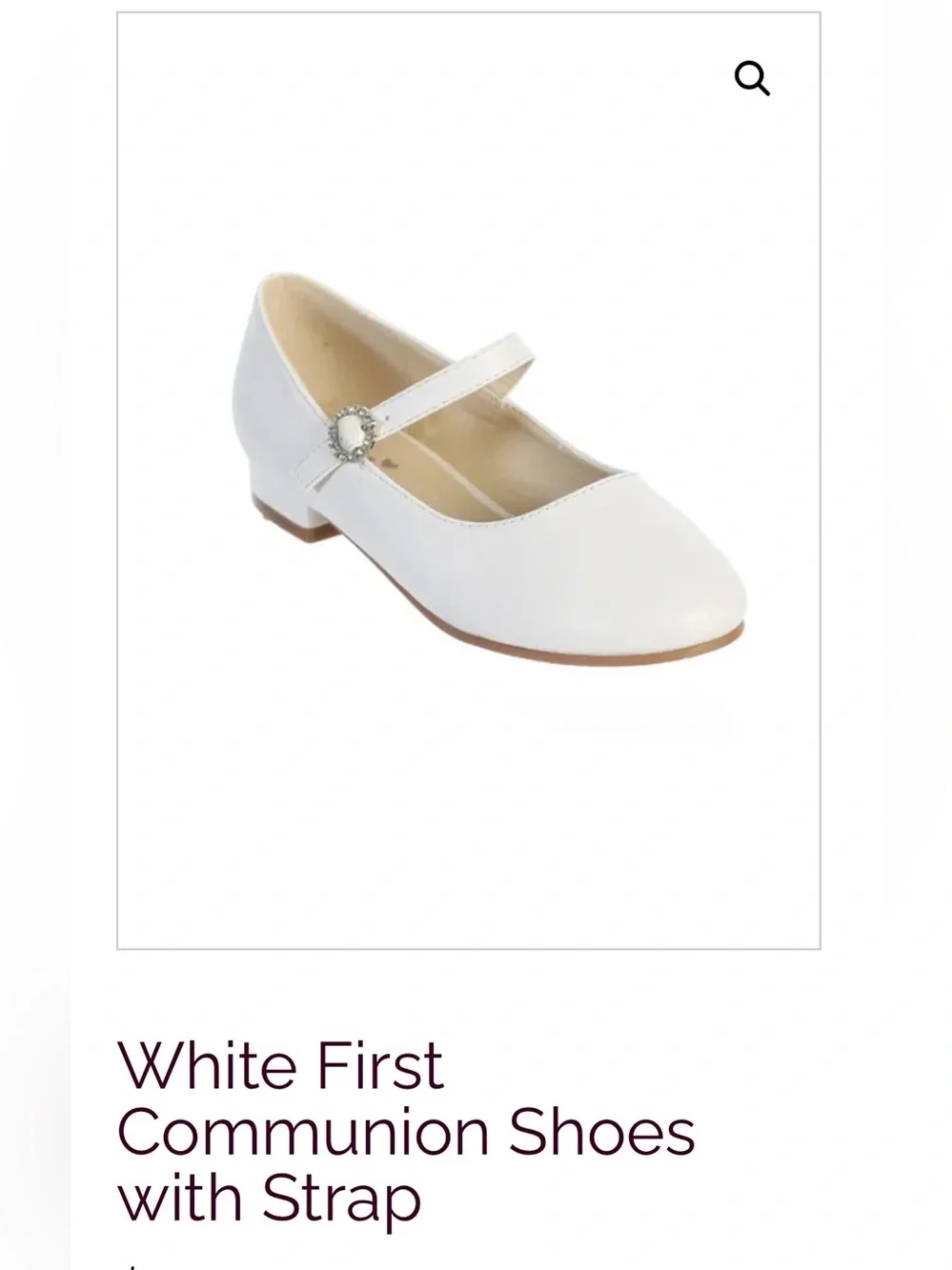 Tip Top Kids White Mary Jane Dress Shoes with Pearl Accent
